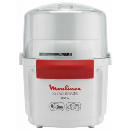 MINI HACHOIR 800 W 250 ML LAME INOX SYSTÈME 1-2-3 - BLANC - MOULINEX