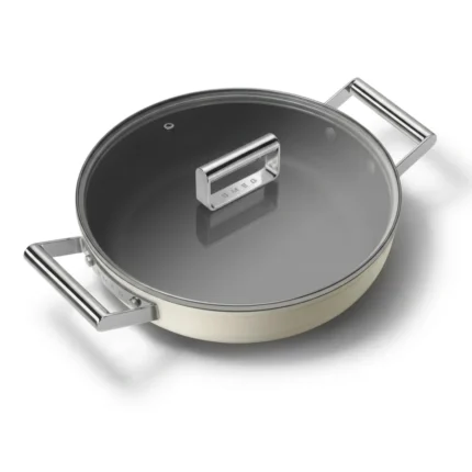 SAUTEUSE 28 CM ANTIADHÉSIVE - CRÈME - SMEG