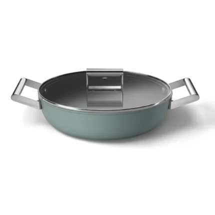 SAUTEUSE 28 CM ANTIADHÉSIVE - VERT ÉMERAUDE - SMEG
