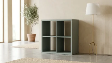 BIBLIOTHÈQUE 4 CASES  - VERT