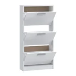MEUBLE CHAUSSURES 3 ABATTANTS - BLANC