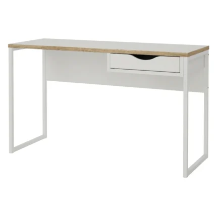 BUREAU 1 TIROIR - BLANC MAT