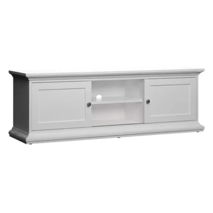 MEUBLE TV 2 PORTES - BLANC