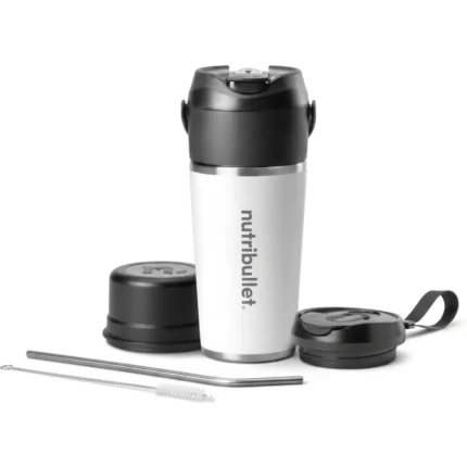BLENDER PORTABLE FLIP RECHARGEABLE USB-C COUVERCLE RABAT - BLANC - NUTRIBULLET