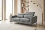 CANAPE LIT 3 PLACES EN AVEC MATELAS - GRIS