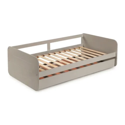 LIT GIGOGNE 90X190 - GRIS ( AVEC SOMMIER )