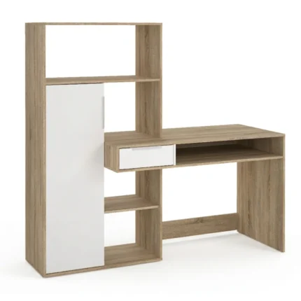 BUREAU ÉTAGÈRE 5 NICHES + 1 TIROIR