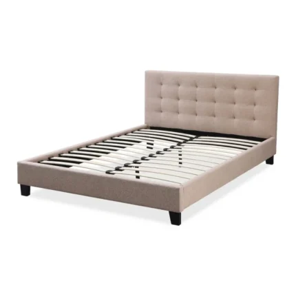 LIT 140 X 190 CM AVEC SOMMIER - BEIGE