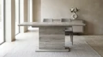 TABLE AVEC ALLONGE - CHENE CENDRE