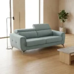 CANAPE LIT 3 PLACES EN AVEC MATELAS - VERT