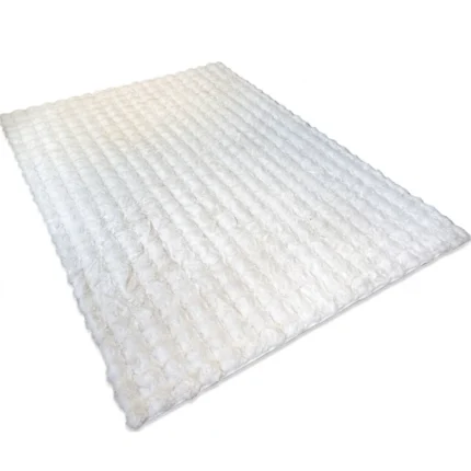 TAPIS RECTANGLE BUBBLE - BLANC