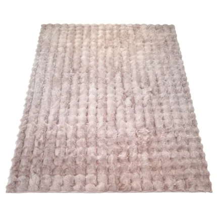 TAPIS RECTANGLE BUBBLE - ROSE