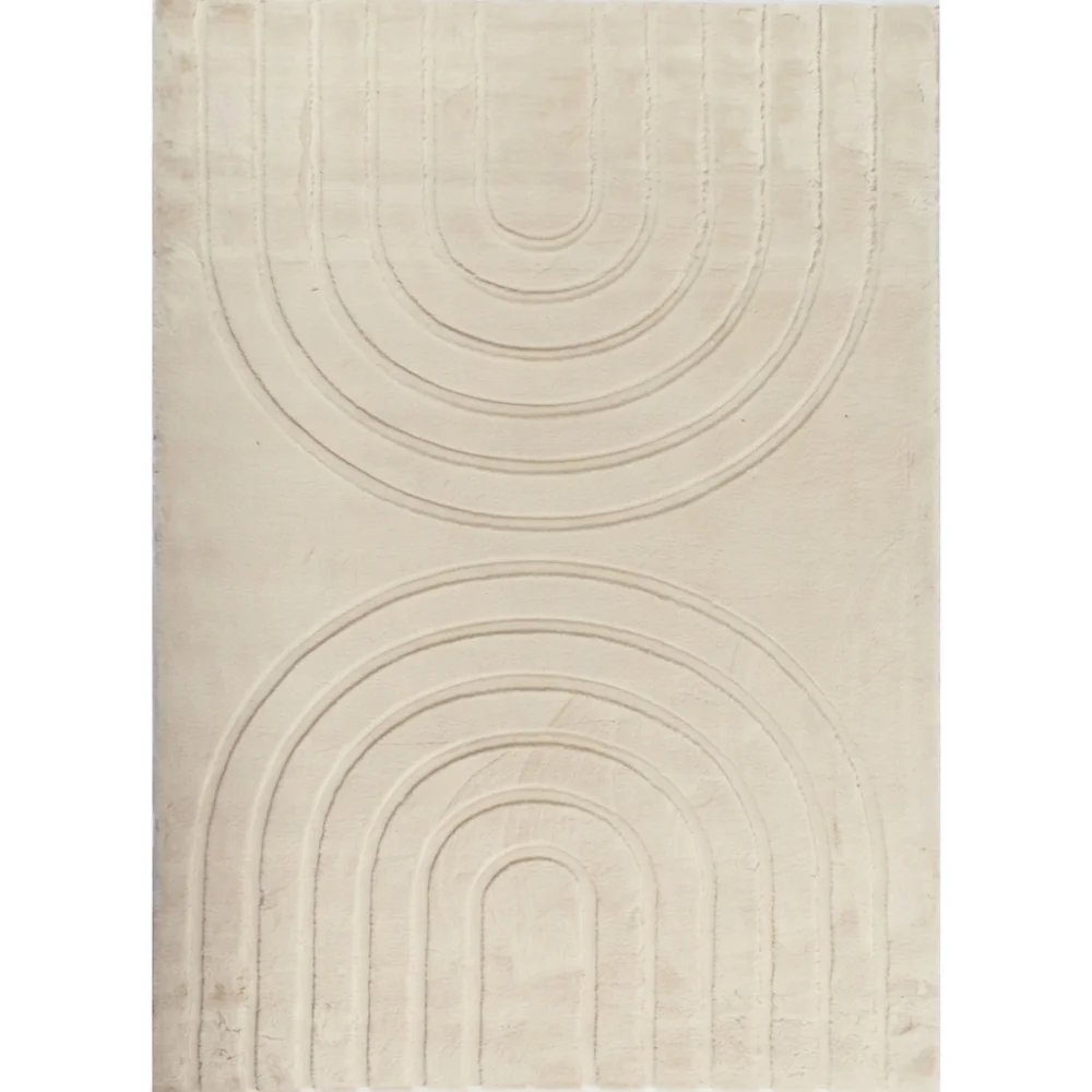 AI Generated Product Image TAPIS RECTANGLE ALASKA - BEIGE – Image 1
