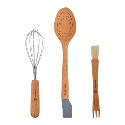 LOT DE 3 USTENSILES DE CUISINE - BOIS