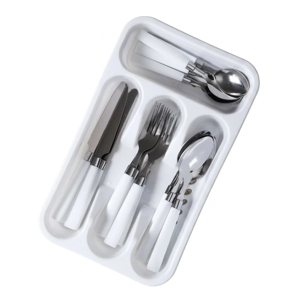 AI Generated Product Image RANGE-COUVERTS 16 PIÈCES - BLANC – Image 1