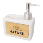 FLACON DISTRIBUTEUR À POMPE CÉRAMIQUE - BLANC