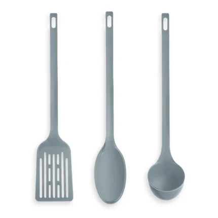 LOT DE 3 USTENSILES DE CUISINE SILICONE - BLEU