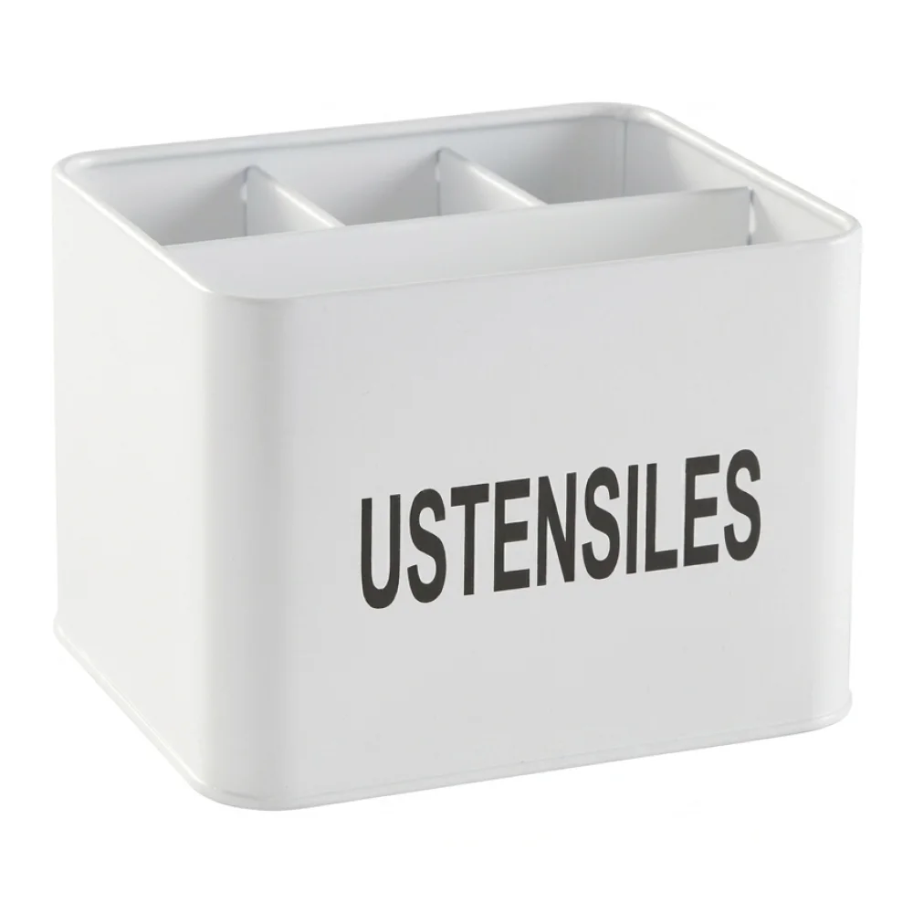 AI Generated Product Image POT À USTENSILES 4 COMPARTIMENTS - BLANC – Image 1