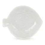 PLATEAU CÉRAMIQUE 20X16 CM - MOTIF POISSON BLANC