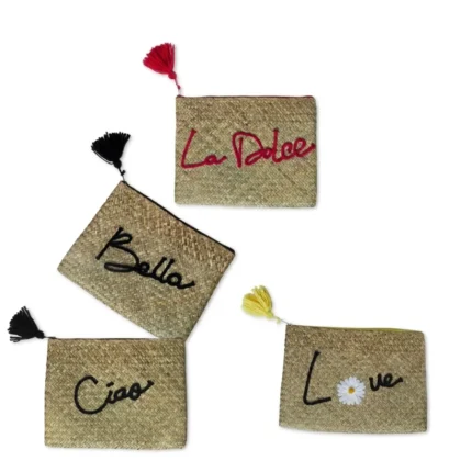 POCHETTE EN PAILLE 30X20 CM