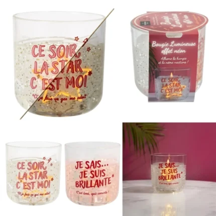 BOUGIE LUMINEUSE NÉON PARFUMÉE - GIRL POWER