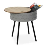TABLE COFFRE EUGENIE - GRIS