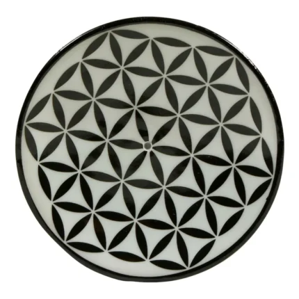 PORTE-ENCENS ROND - BLANC ET NOIR