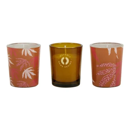LOT DE 3 BOUGIES PARFUMÉES - AMBRE