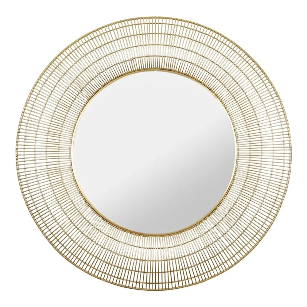 AI Generated Product Image MIROIR ROND DORÉ MÉTAL – Image 1
