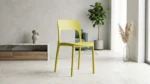 CHAISE  PLASTIQUE - JAUNE