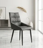 CHAISE EN MICROFIBRE -  GRIS