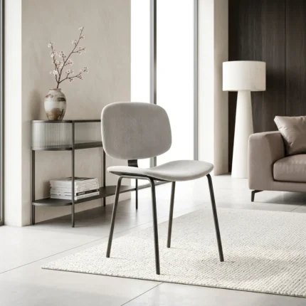 CHAISE CONTEMPORAINE - GRIS CLAIR