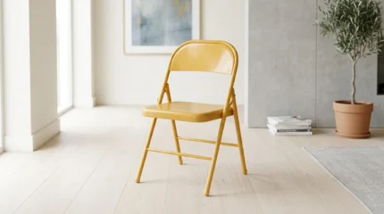 CHAISE PLIANTE -  JAUNE