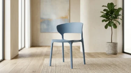 CHAISE PLASTIQUE - BLEU
