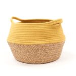 PANIER ROND 27X23 CM - OCRE – Image 2