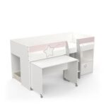 LIT 90 X 200 CM - BLANC MAT ET GRIS – Image 2