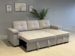 CANAPE D'ANGLE REVERSIBLE AVEC USB - GRIS CLAIR – Image 2