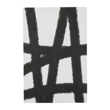 TABLEAU TOILE LIGNES NOIR 60X90 CM
