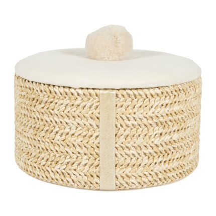BOÎTE BOIS TRESSÉ - BEIGE