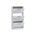 MEUBLE CHAUSSURES 3 ABATTANTS - BLANC – Image 2