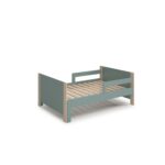 LIT ÉVOLUTIF 90X140 - VERT PÉTROLE ET BLANC ( AVEC SOMMIER ) – Image 2