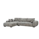CANAPE D'ANGLE GAUCHE EN TISSU - GRIS CLAIR – Image 2