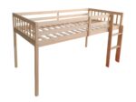 LIT SURÉLEVÉ 90X190 - BOIS NATUREL ( AVEC SOMMIER ) – Image 2