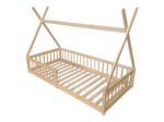 LIT TIPI 90X190 - BOIS NATUREL ( AVEC SOMMIER ) – Image 2