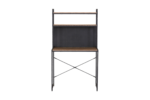 BUREAU AVEC ÉTAGÈRE 2 NIVEAUX - CHÊNE RÉTRO ET MÉTAL NOIR – Image 5