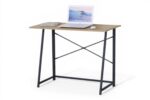 BUREAU  - CHÊNE ET MÉTAL NOIR L100 CM – Image 4