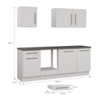 CUISINE EN BLOC - BLANC & GRIS ( HORS ELECTROMÉNAGERS ET SANITAIRE ) – Image 3