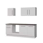 CUISINE EN BLOC - BLANC & GRIS ( HORS ELECTROMÉNAGERS ET SANITAIRE ) – Image 11