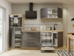 CUISINE EN BLOC - GRIS & CHENE ( HORS ELECTROMÉNAGERS ET SANITAIRES ) – Image 3