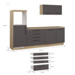 CUISINE EN BLOC - GRIS & CHENE ( HORS ELECTROMÉNAGERS ET SANITAIRES ) – Image 13
